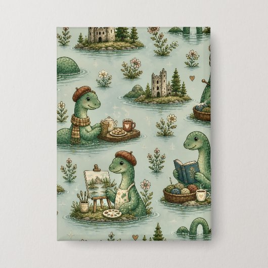 Badge Cryptides confortables Nessie Monstre du Loch Ness (Recto)