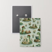 Badge Cryptides confortables Nessie Monstre du Loch Ness (Recto/Verso)
