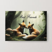 Badge Cuddle Fox dans Misty Forest Personnalisé (Recto)