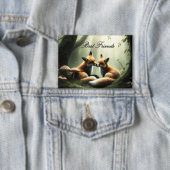 Badge Cuddle Fox dans Misty Forest Personnalisé (Insitu)