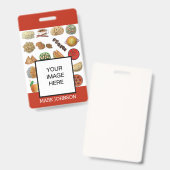 Badge Cuisine indienne Café Restaurant Chef Server (Avant & arrière)