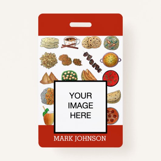 Badge Cuisine indienne Café Restaurant Chef Server (Devant)