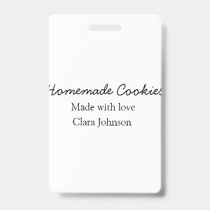 Badge Cuisinés maison ajoutez votre texte nom personnali