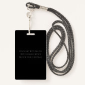 Badge Custom Black Volunteer All Access Pass Concert (Derrière avec lanière)