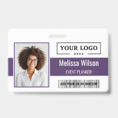 Badge Custom Business Logo Barcode QR Code Employee (Avant)