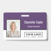 Badge Custom Business Logo Employee Photo (Face)
