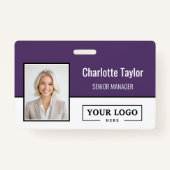 Badge Custom Business Logo Employee Photo (Devant)