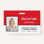 Badge Custom Business Logo Employee Photo (Devant)