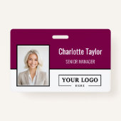 Badge Custom Business Logo Employee Photo (Devant)