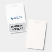 Badge Custom Color Janitor Janitorial Services Companion (Avant & arrière)