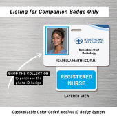 Badge Custom Color Nurse Recognition Companion
