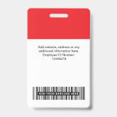 Badge Custom Company Logo Name Title Bar Code (Dos)