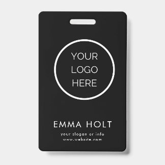 Badge Custom Corporate Business Logo Employee Black Badg