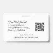 Badge Custom Corporate Business Logo Modern ID (Arrière)