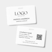 Badge Custom Corporate Business Logo Modern ID (Avant & arrière)