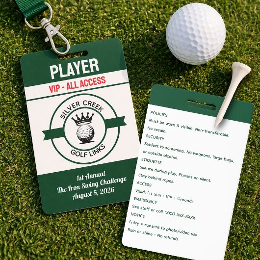 Badge Custom Create Your Own Golf Tournament