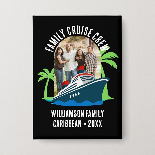 Badge Custom Destination FAMILY CRUISE CREW Photo  (Recto)