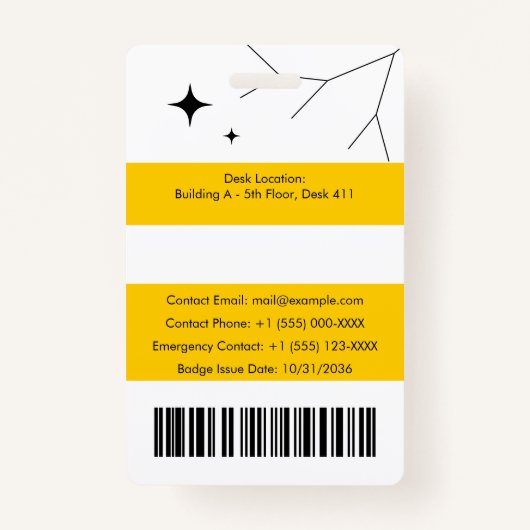 Badge Custom employee ID (Dos)