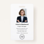 Badge  Custom Employee Name And Logo Photo (Devant)