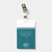 Badge Custom Employee, Photo, Name, Title, Logo, Barcode (Arrière avec clip)