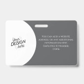 Badge Custom Employee, Photo, Name, Title, Logo, Barcode (Arrière)