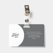 Badge Custom Employee, Photo, Name, Title, Logo, Barcode (Arrière avec clip)