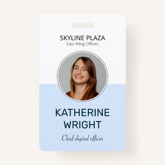 Badge Custom Employee Photo Round ID Name (Devant)