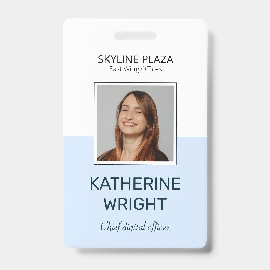 Badge Custom Employee Photo Square ID Name (Avant)