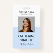 Badge Custom Employee Photo Square ID Name (Devant)