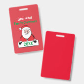 Badge - Custom Family Christmas (ajouter le nom) (Avant & arrière)