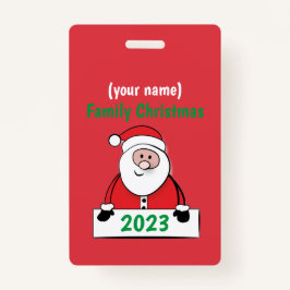 Badge - Custom Family Christmas (naam toevoegen)