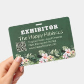 Badge Custom Floral Business  (Manuel / portable)