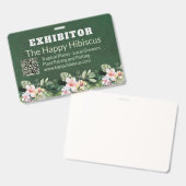 Badge Custom Floral Business  (Avant & arrière)