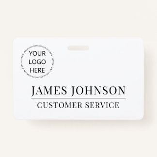 Badge Custom Logo Customer Service Employee Name