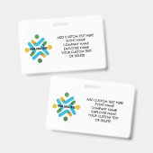Badge Custom Logo et événement d'affaires de Custom Text (Front & Back)