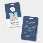 Badge Custom Logo ID Card | Personalized Photo & Text (Avant & arrière)