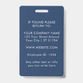 Badge Custom Logo ID Card | Personalized Photo & Text (Arrière)