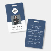 Badge Custom Logo ID Card | Personalized Photo & Text (Avant & arrière)