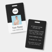 Badge Custom Logo ID Card | Personalized Photo & Text (Avant & arrière)