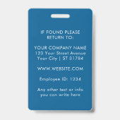 Badge Custom Logo ID Card | Personalized Photo & Text (Arrière)