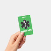 Badge Custom Medical Alert ID & Emergency Contact Card (Handheld)