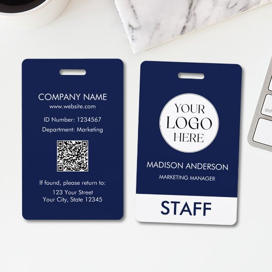 Badge Custom Name Corporate Business Logo Employee