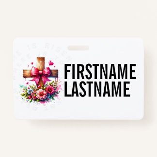 Badge CUSTOM NAME CROSS Christian