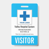 Badge Custom Name & Logo Hospital Visitor Pass ID (Avant)