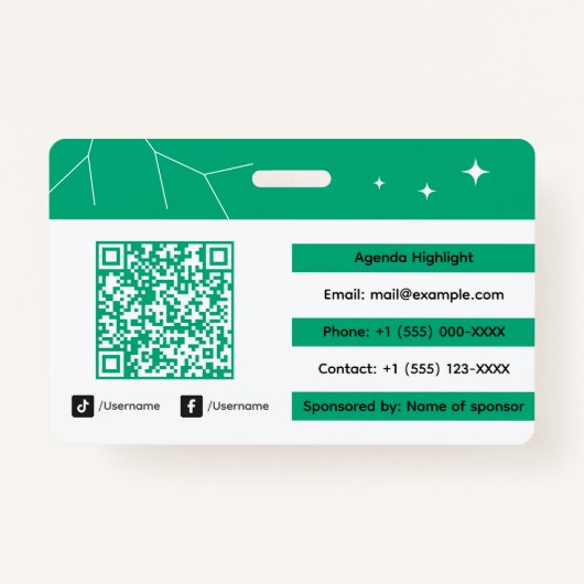 Badge Custom Networking Event QR Code (Dos)