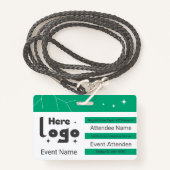 Badge Custom Networking Event QR Code (Devant avec lanière)