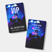 Badge Custom VIP All Access Pass Concert Party Event (Recto et verso)