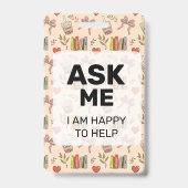 Badge Custom Volunteer - Photo pass-  BOOKS (Dos)