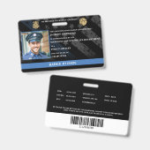 Badge Customizable Police Officer Law Enforcement ID (Recto et verso)