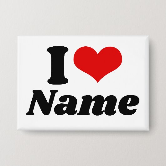Badge Customizable Valentines Day I love Heart Custom (Recto)